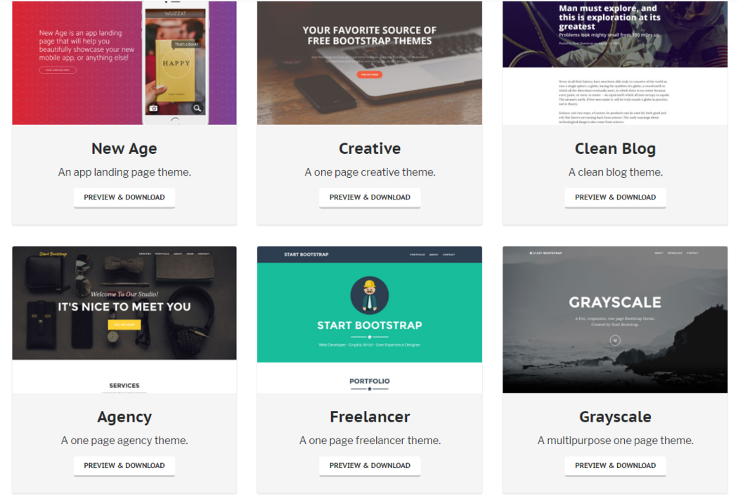 Bootstrap themes screenshot