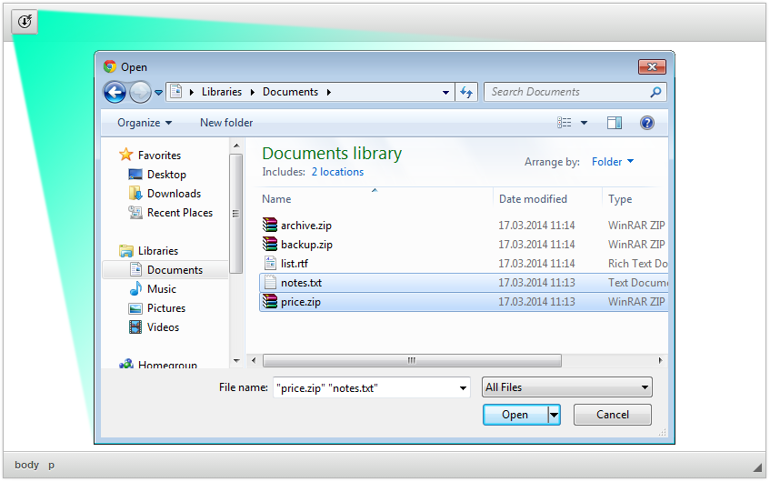 CKEditor Easy File Uploader overview screenshot