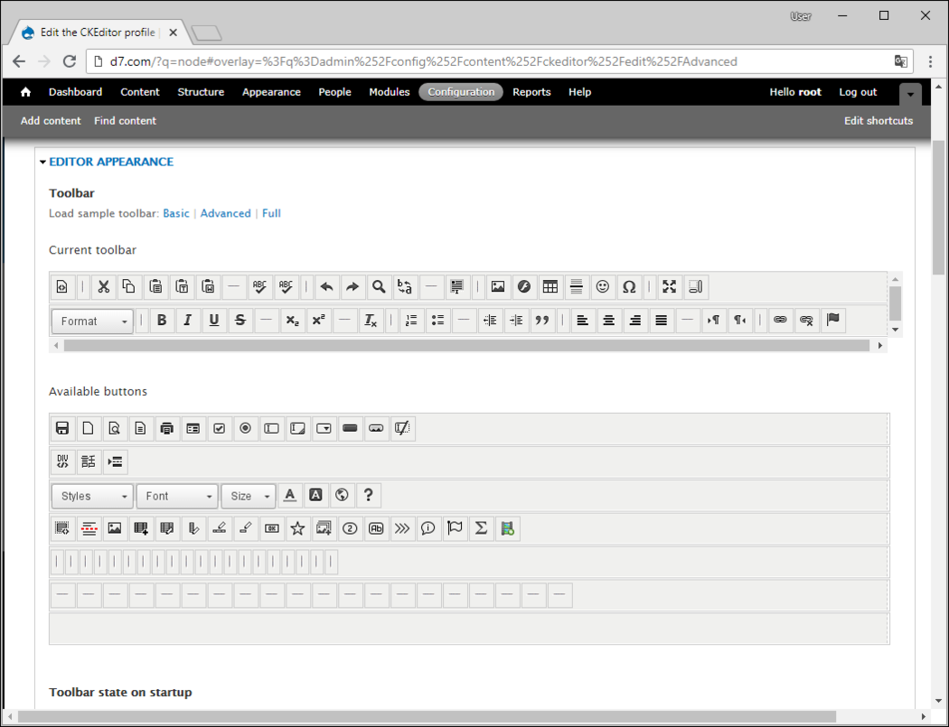 Editor Appearance screenshot