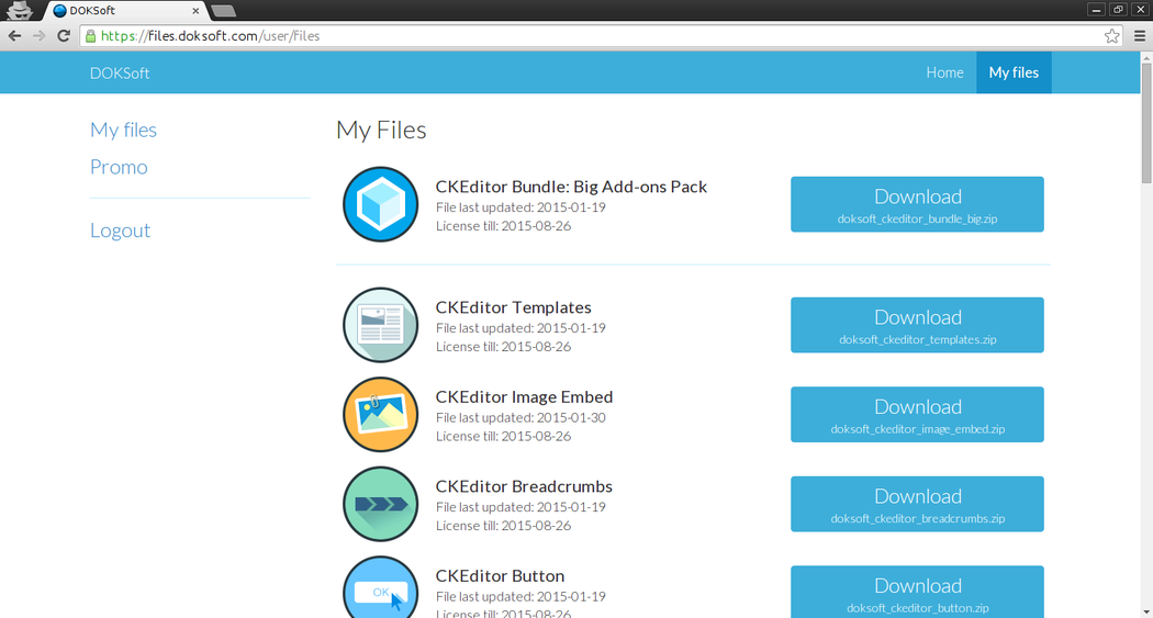 Installing Big Add-on Bundle for CKEditor download file screenshot