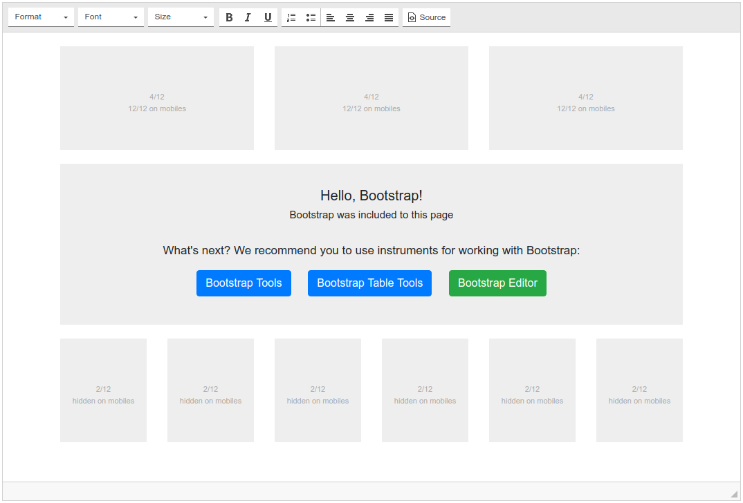 Include Bootstrap and custom CSS screenshot