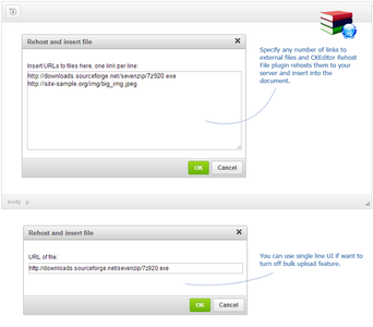 CKEditor Rehost File overview screenshot